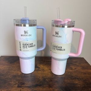 2 Stanley Flowstate 40oz. Watercolor Tulle & Dusk Quencher H2.0 Tumblers